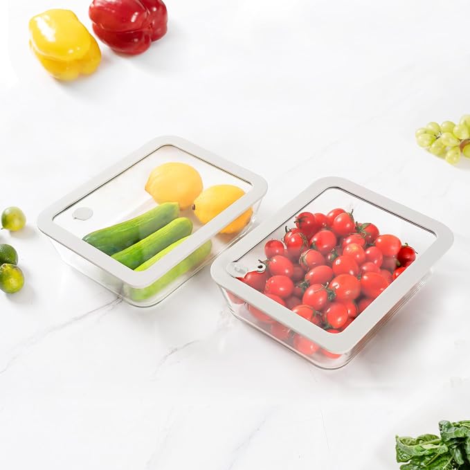 Glass Food Containers with Glass Lid, Microwave Safe Food Storage Container Set - Image 5