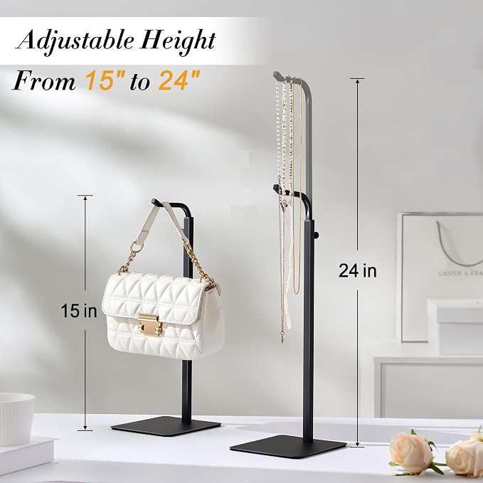 pickpiff 3 Pack Purse Holder Handbag Display Stand: Black Hanger Rack - Image 4