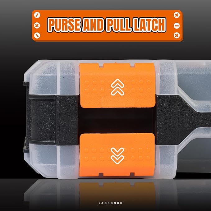 Tool Box with Transparent Lid, Double Side 34-Compartments Organizer Box with - Image 4