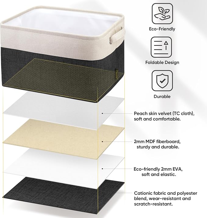 BALEINE 3 Pack Fabric Storage Bins - Image 7