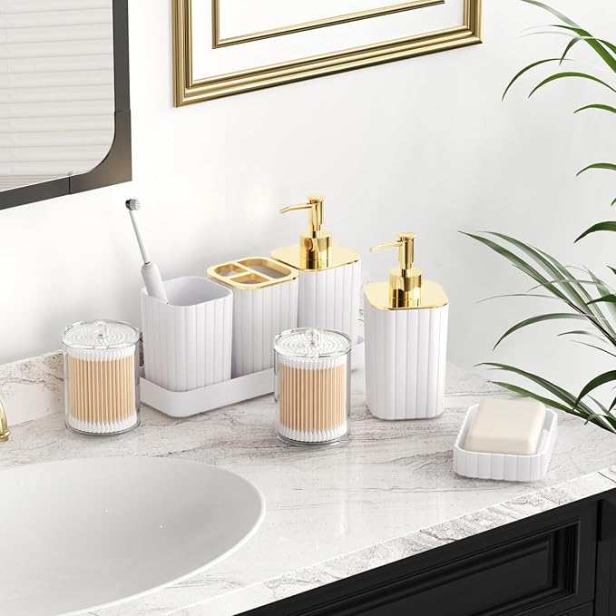 Bathroom Accessories Set- 25PC White Bathroom Set, Bathroom Set - Image 4