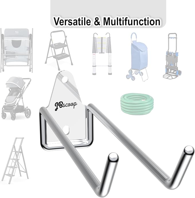 JBscoop Stainless Steel 304 Garage Hooks, Heavy Duty Organizer & Wall Mount - Image 6