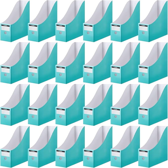 Thenshop 24 Pcs Cardboard Magazine File Holders Magazine Book Bin Box by Thenshop