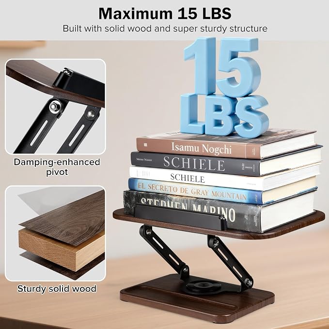 Book Stand with Light & Storage, Book Holders - Image 5