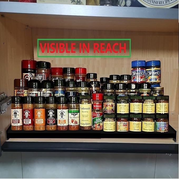 Spice Rack Organizer for Cabinet, 3 Tier Expandable Spices Storage, Pantry and - Image 8