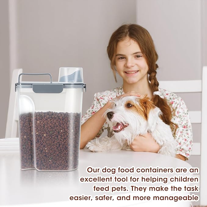 TBMax Dog Food Storage Containers 2 Pack 8 to 10 Lbs, Airtight Pet Food - Image 4