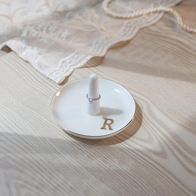 HOME SMILE Initials Ring Holder Jewery Tray - Image 2