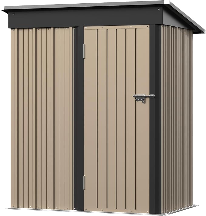 Greesum Outdoor Storage Shed 5 x 3 ft. Utility Tool Shed Metal Storage Garden - Image 7