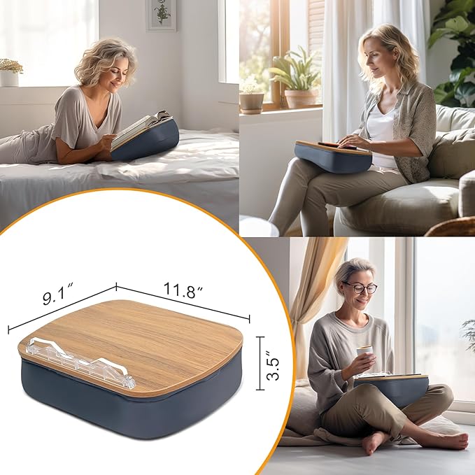 Lap Beanbag Book Stand for Hands Free Reading Comfortable Reading Pillow Stand - Image 6