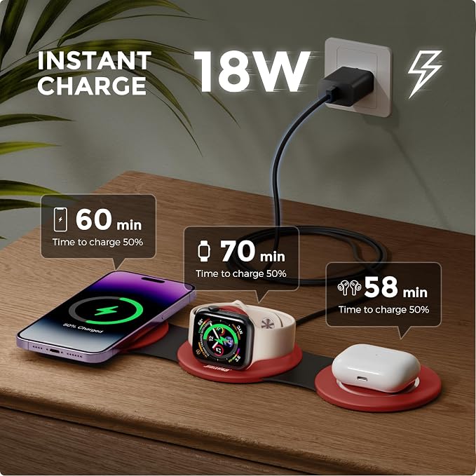 Hicober 3 in 1 Wireless Charging Station - Image 2