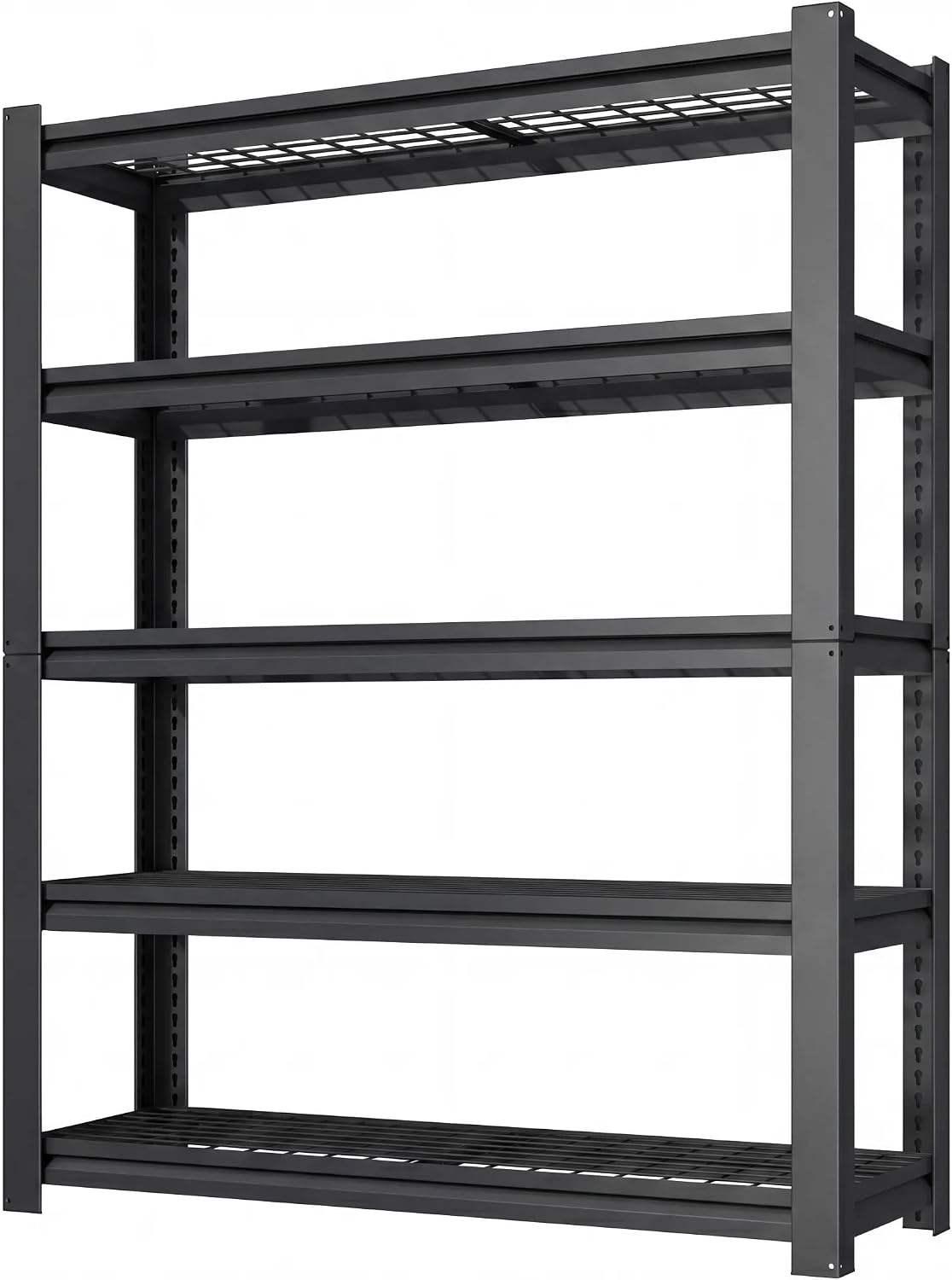 72" H Heavy Duty Garage Shelving, Metal Storage Shelves, 5 Tier