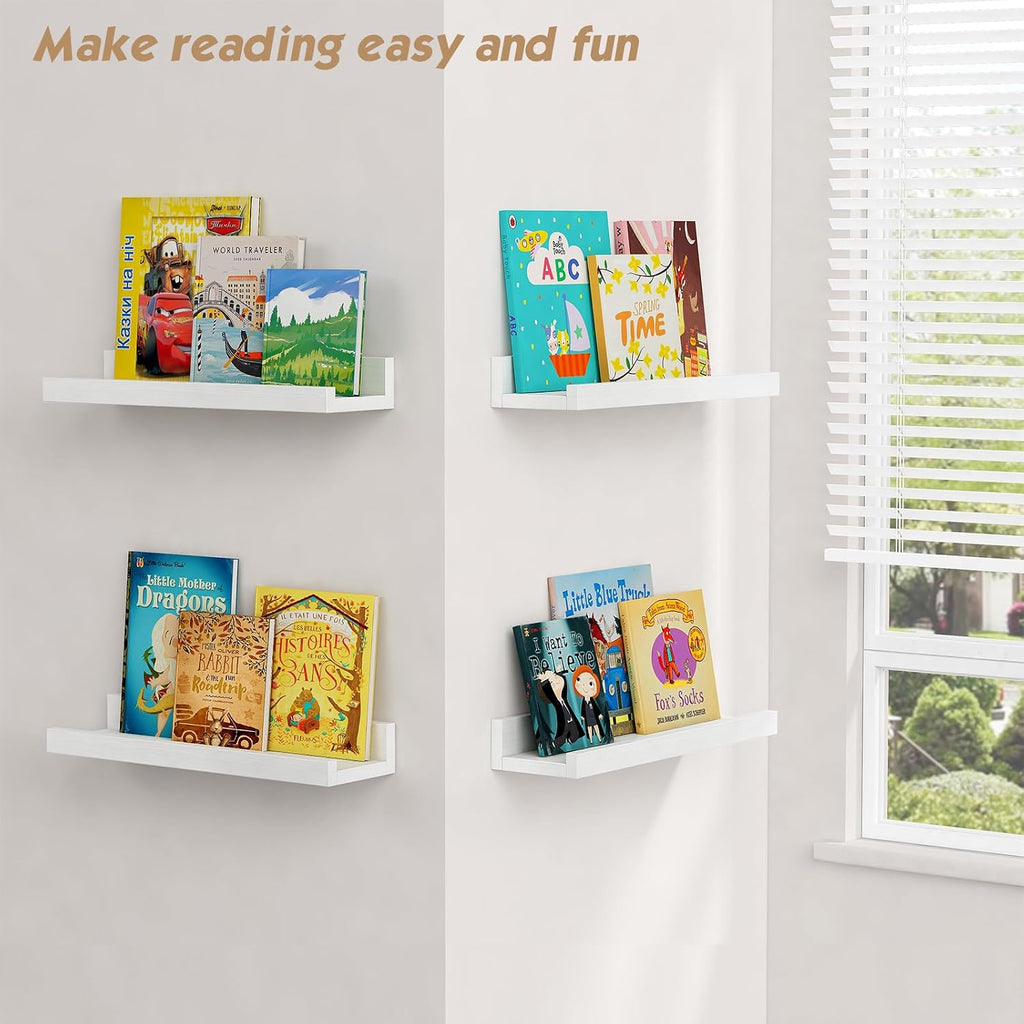 Forbena 16 In Picture Ledge Shelf, Small Floating Shelves with Lip for