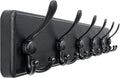 Coat Rack Wall Mounted - 24" Long 6 Tri Hooks, Heavy Duty Wooden Wall