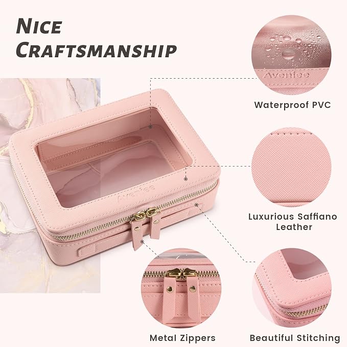 Aveniee Clear Makeup Bag Organizer, Large Travel Toiletry Bag - Image 2