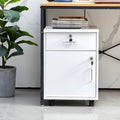 File Cabinet with Lock and Drawer, Mobile Under Desk Storage Cabinet with 360° by OFCASA