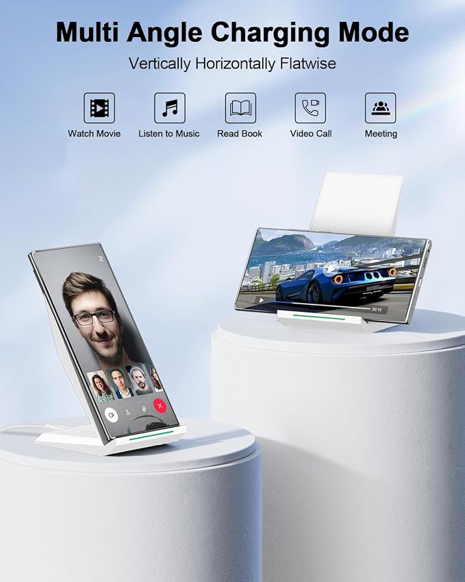 NANAMI Fast Wireless Charger, Qi Certified Charging Stand 7.5W - Image 4