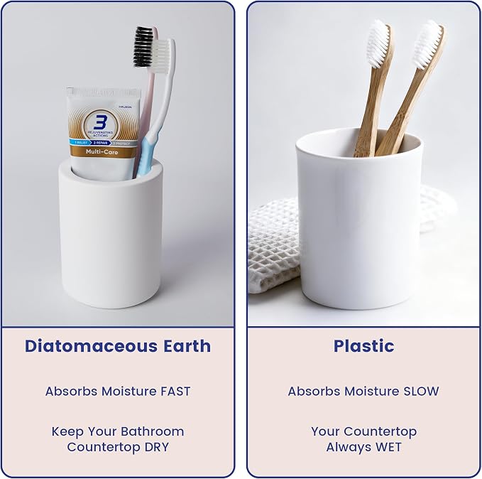 Drying Stone Toothbrush Holder, Diatomite Toothbrush Cup - Image 9