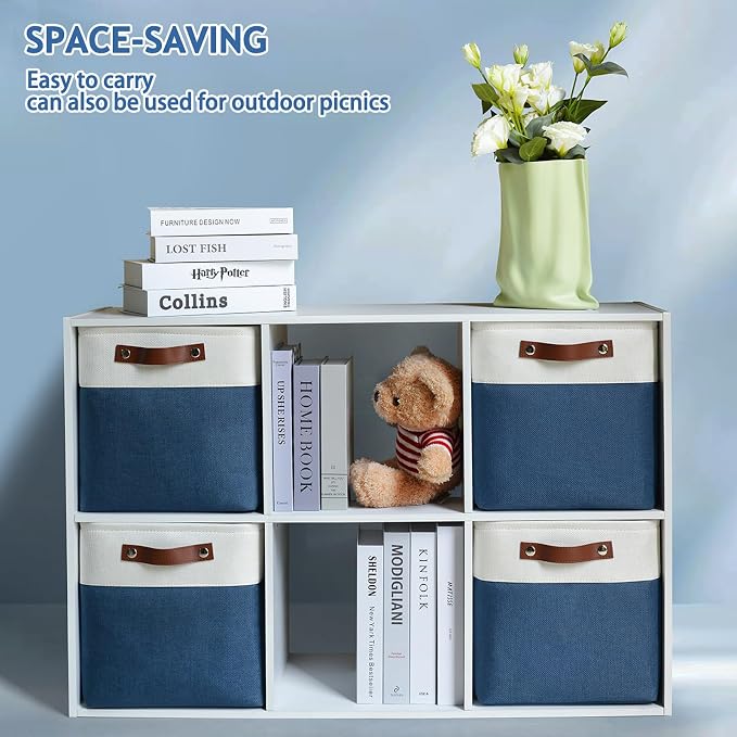 Foldable Storage Cubes 11x11 Inch, Collapsible Storage Basket - Image 2
