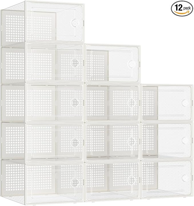 Kuject Large Shoe Organizers Storage Boxes by Kuject