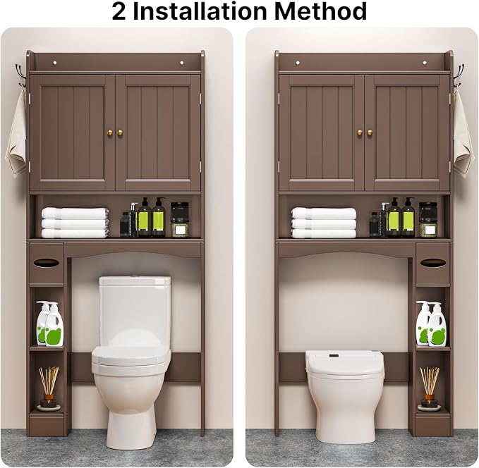Ahomly Over The Toilet Storage Cabinet, 32.3" W Over Toilet Bathroom Organizer - Image 6