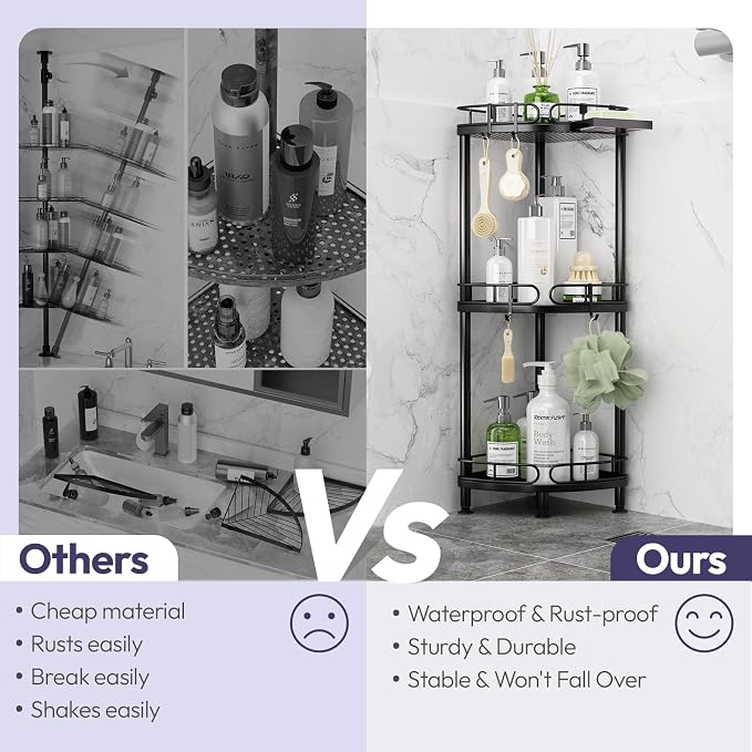 SWTYMIKI Corner Shower Caddy Standing - Image 4
