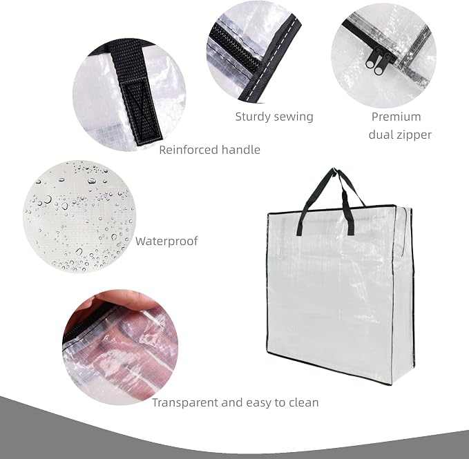 GONGKANGYUAN 25 Gallon Large Clear Storage Bags - Image 3