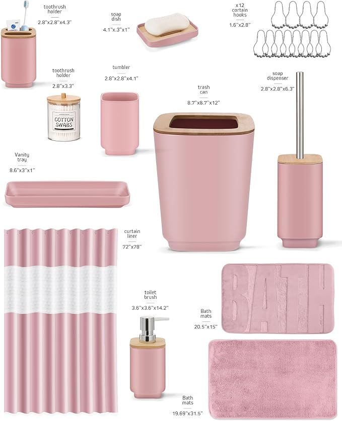 Bathroom Accessories Set, 24 Pieces Bathroom Accessory Set - Image 5