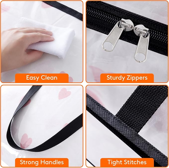 Lifewit 4 Pack Clear Clothes Storage Bags, 40L Plastic Blanket Storage Bag - Image 7
