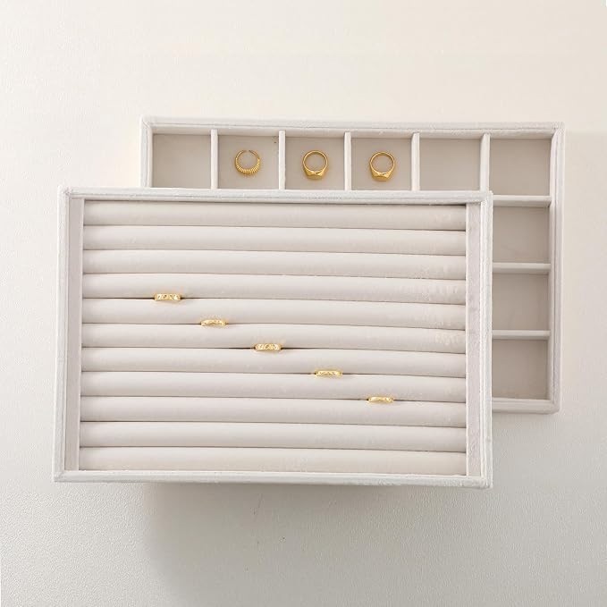 Ring Tray, Velvet Jewelry Trays, Premium Ring Display Case, Luxury Stud Earring - Image 3