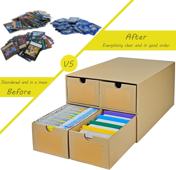 4 Sets Trading Card Storage Boxes, Includes 16-750 CT Boxes & 64 Dividers - Image 7