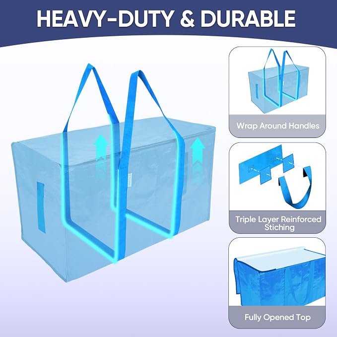 TICONN 4 Pack Extra Large Moving Bags - Image 3