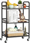 HDANI 3 Tier Rolling Cart Shelves, Heavy Duty Multifunctional Metal by HDANI