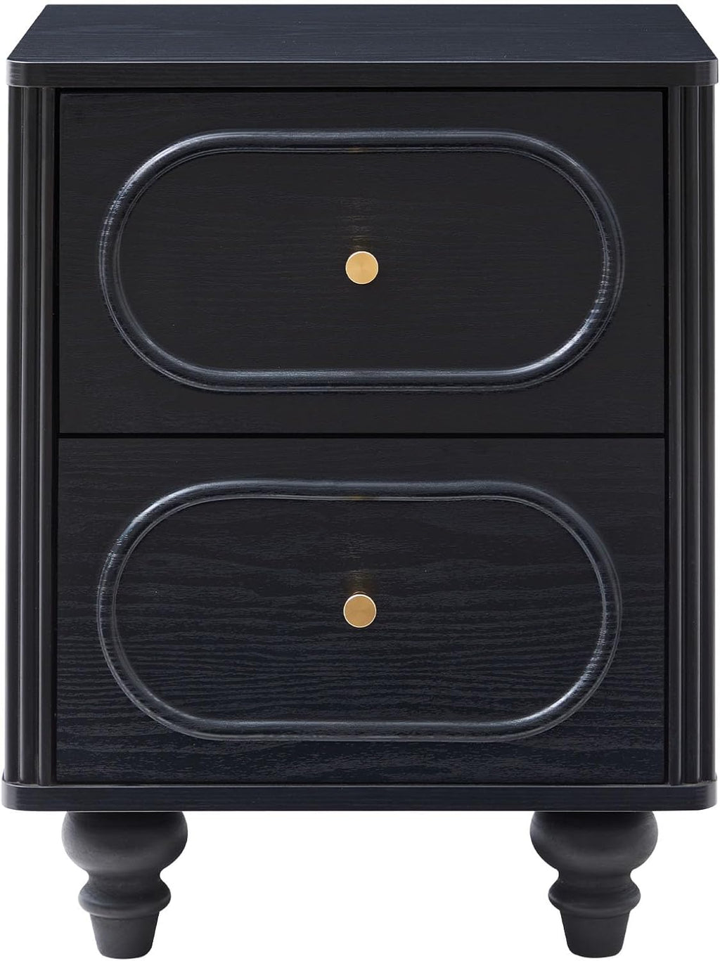 2 Drawer Fluted Mini Small Dresser for Bedroom Set of 2, Mid Century