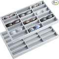 Amylove 2 Pcs Sunglass Organizer Trays Glasses Stackable Jewelry Trays Sunglass by Amylove