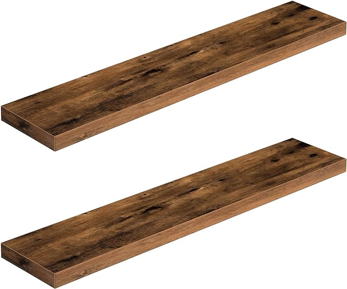 HOOBRO Floating Shelves for Wall, Wall Mounted Shelf Set of 2, 39.4" Hanging by HOOBRO
