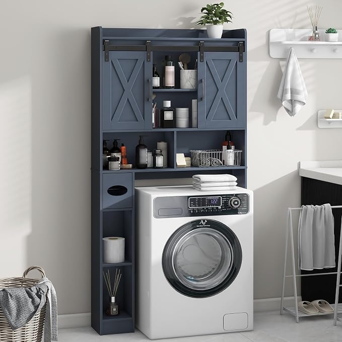 Vabches Over The Toilet Storage Cabinet, Farmhouse Storage Cabinet Over Toilet - Image 4