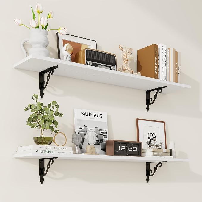 RICHFOCUS Floating Shelves for Wall Decor, 39.4W x 8D Shelves Set of 2 by Unknown