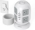 Tower Surge Protector Power Strip 15 ft, TESSAN Long Flat Extension Cord by TESSAN
