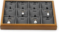 Oirlv Solid Wood 12 Grid Liner Pendant Jewelry Organizer Tray Jewelry Drawer by Oirlv