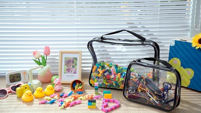 Sanwuta 6 Packs Toy Storage Bags, PVC Organizing Case Bags - Image 7
