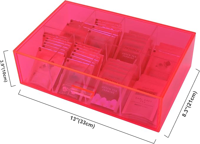 Acrylic Tea Bag Organizer and Storage Box Stackable Tea Bag Holder - Image 3