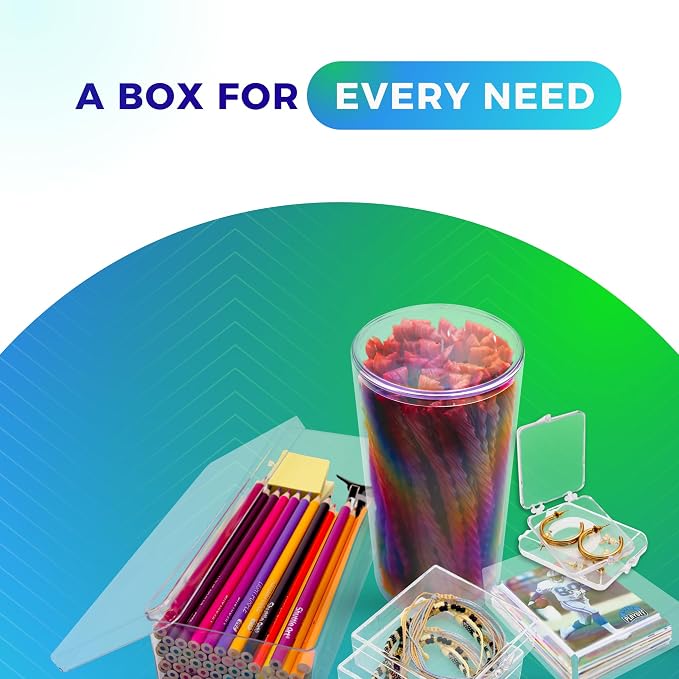 50 Pack Clear Acrylic Card Storage Boxes - Image 9