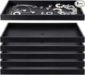 LemonRoad 6 Pack Plastic Jewelry Tray Stackable Black Jewelry Display Drawer by Unknown