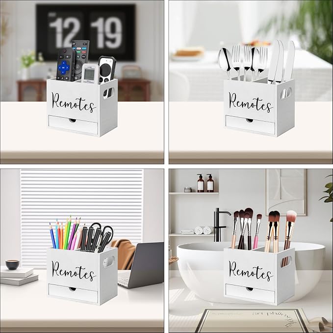 Remote Control Holder, 2 Slot TV Remote Holder& Desk Organizer - Image 6