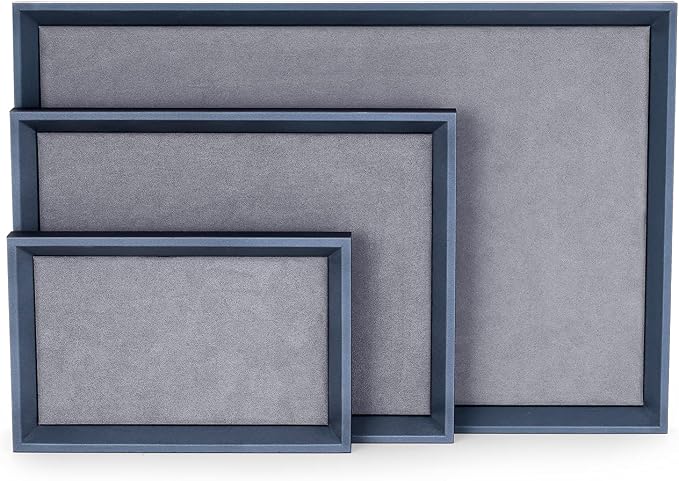 Oirlv Premium Leather Flat Jewelry Tray Jewelry Display Organizer, Valet Tray - Image 8
