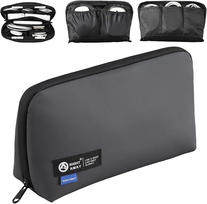 RIGHT AWAY Travel Tech Pouch，Waterproof Cord Case，Electronics Organizer Travel by Unknown