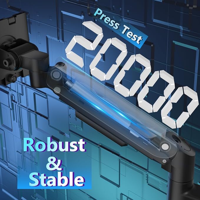 WALI Dual Monitor Mount for Ultrawide Heavy Duty Curved Monitor Stacking - Image 7