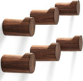 Wooden Wall Hooks 6 Pack, Modern Decorative Coat Hook Wall-Mount, Handmade by Unknown