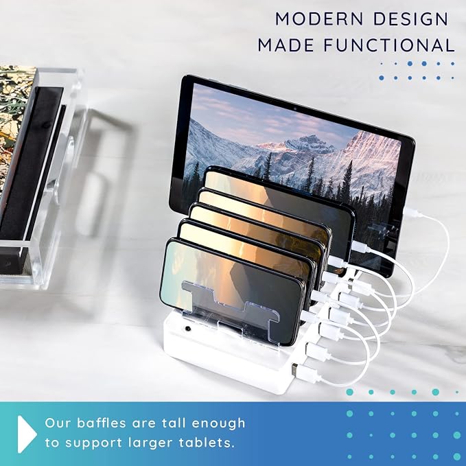 Charging Station for Multiple Devices – 6-Port USB Charging Dock for Apple & - Image 8