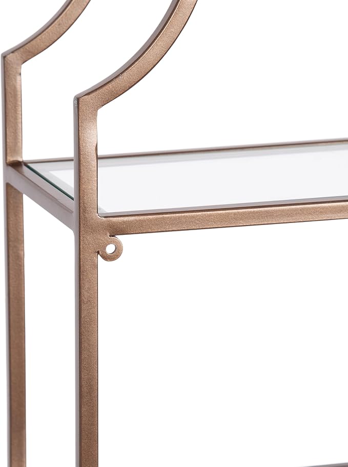 Kate and Laurel Leanna Scalloped Three-Tiered Wall Shelf, Decorative Floating - Image 7